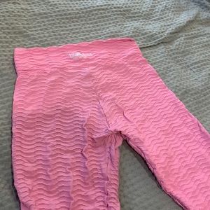 Cropped pink original fabric booty brabant leggings
